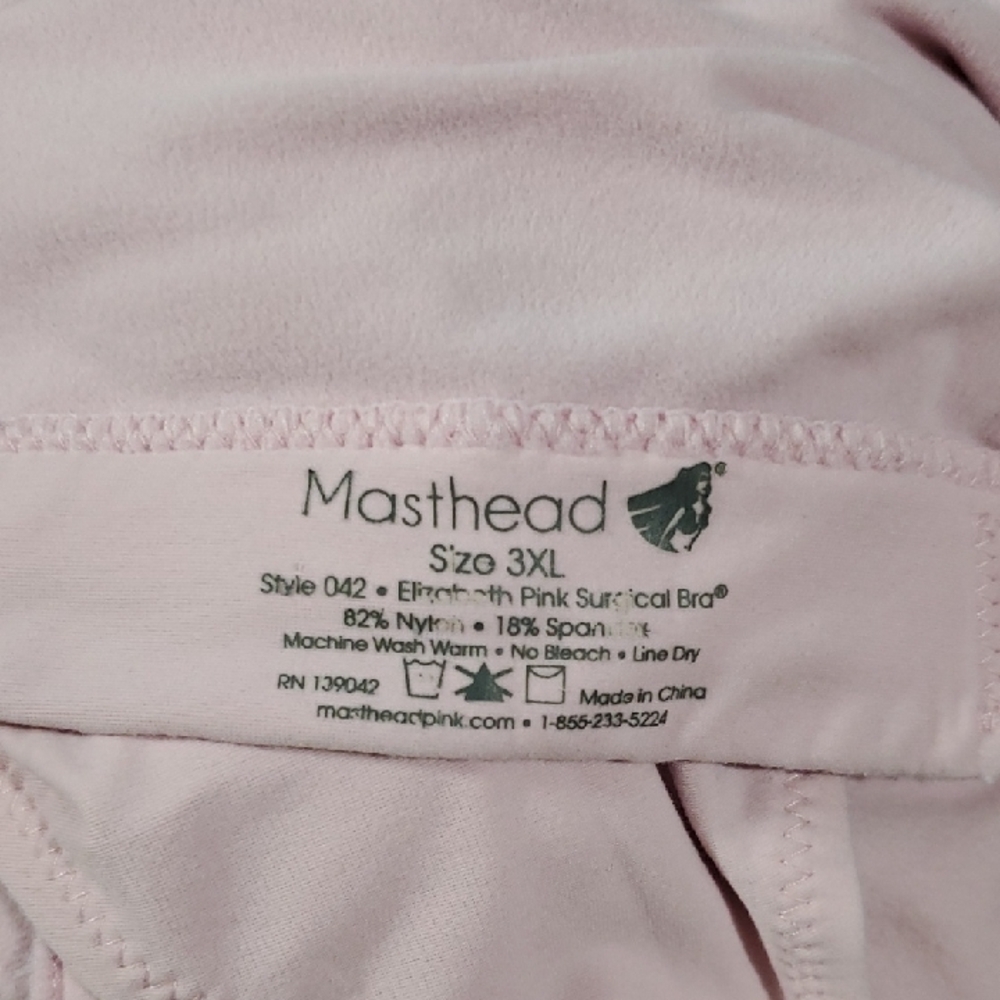 Masthead Elizabeth Pink Post Surgical Bra Size 3XL. Great Condition. - Picture 3 of 7